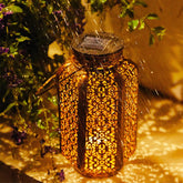 Lampe Rétro Style Lanterne avec Panneau Solaire