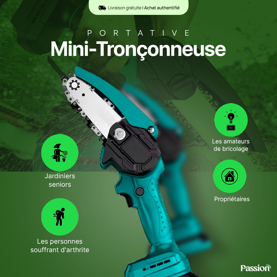 6" Mini tronçonneuse électrique sans fil + (2 piles GRATUITES)