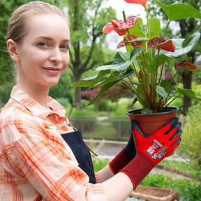 Paire de Gants de jardinage en Nylon respirant, extensible, enduit de Nitrile