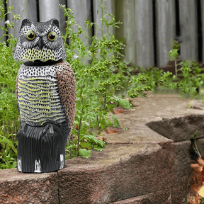 Répulsif Anti-Nuisibles Réaliste Hibou Rotatif